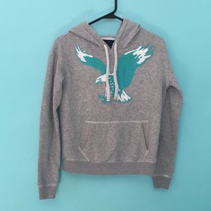 American Eagle light grey hoodie